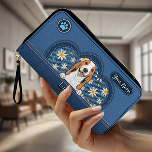 Personalized Pet Lover Wallet – Custom Multi-Pet Portrait Wallet | 89Prints