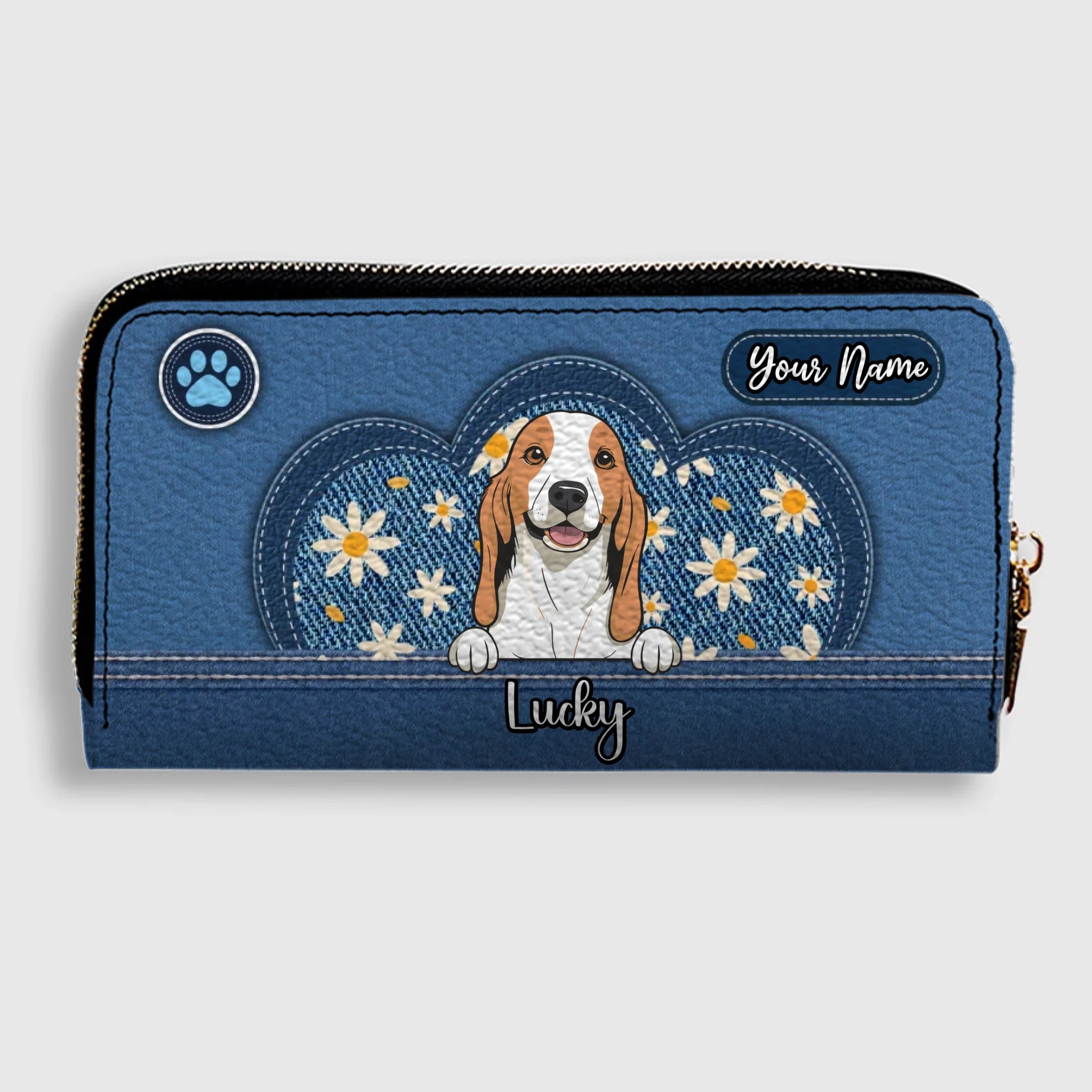 Personalized Pet Lover Wallet – Custom Multi-Pet Portrait Wallet | 89Prints