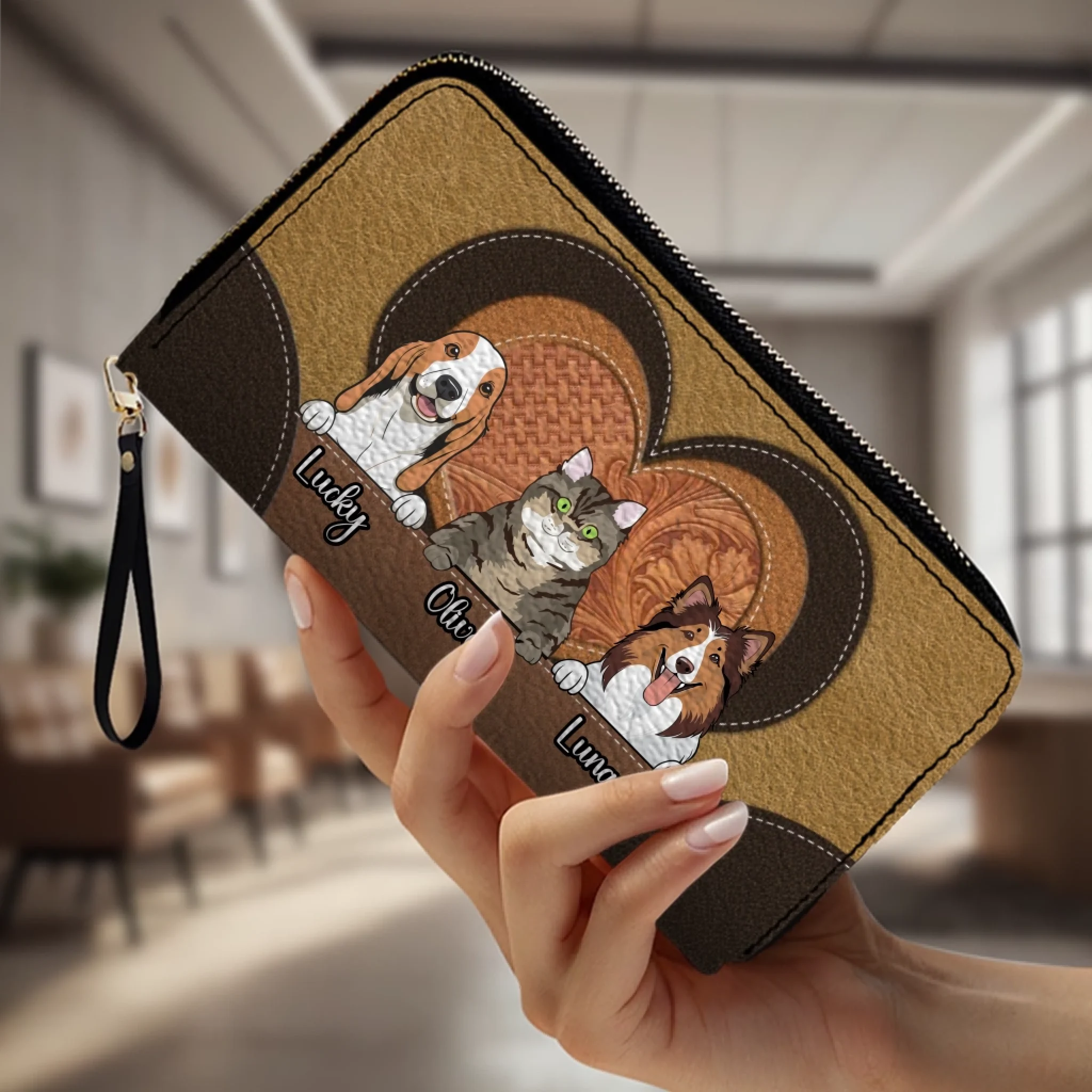 Vintage Style Custom Pet Wallet – Personalized Gift | 89Prints
