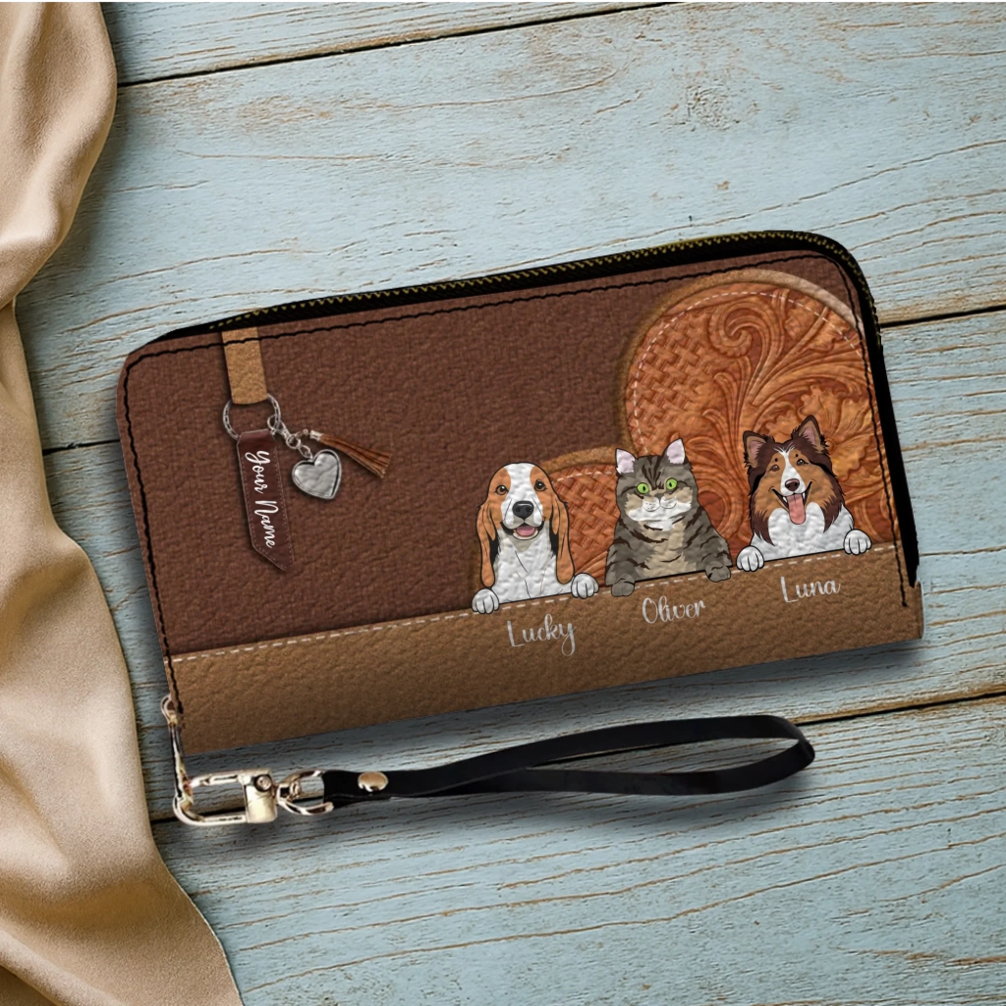 Custom Pet Leather Wallet – Personalized Dog & Cat Signature Wallet | 89Prints