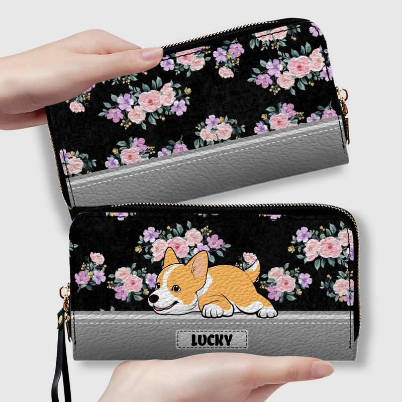 Personalized Dog Wallet – Custom Lying Dog Portrait Wallet | 89Print