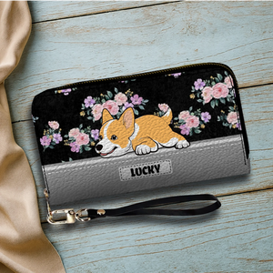Personalized Dog Wallet – Custom Lying Dog Portrait Wallet | 89Print