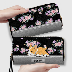 Personalized Dog Wallet – Custom Lying Dog Portrait Wallet | 89Print