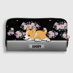 Personalized Dog Wallet – Custom Lying Dog Portrait Wallet | 89Print
