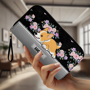 Personalized Dog Wallet – Custom Lying Dog Portrait Wallet | 89Print