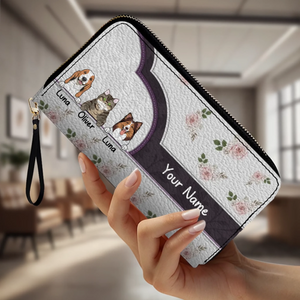 Rose Personalized Pet Wallet – Custom Dog & Cat Portrait Wallet | 89Prints