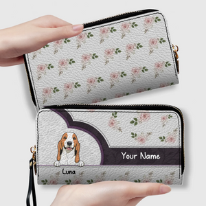 Rose Personalized Pet Wallet – Custom Dog & Cat Portrait Wallet | 89Prints