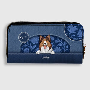 Custom Dog Lover Wallet – Personalized Leather Long Wallet - 89Prints