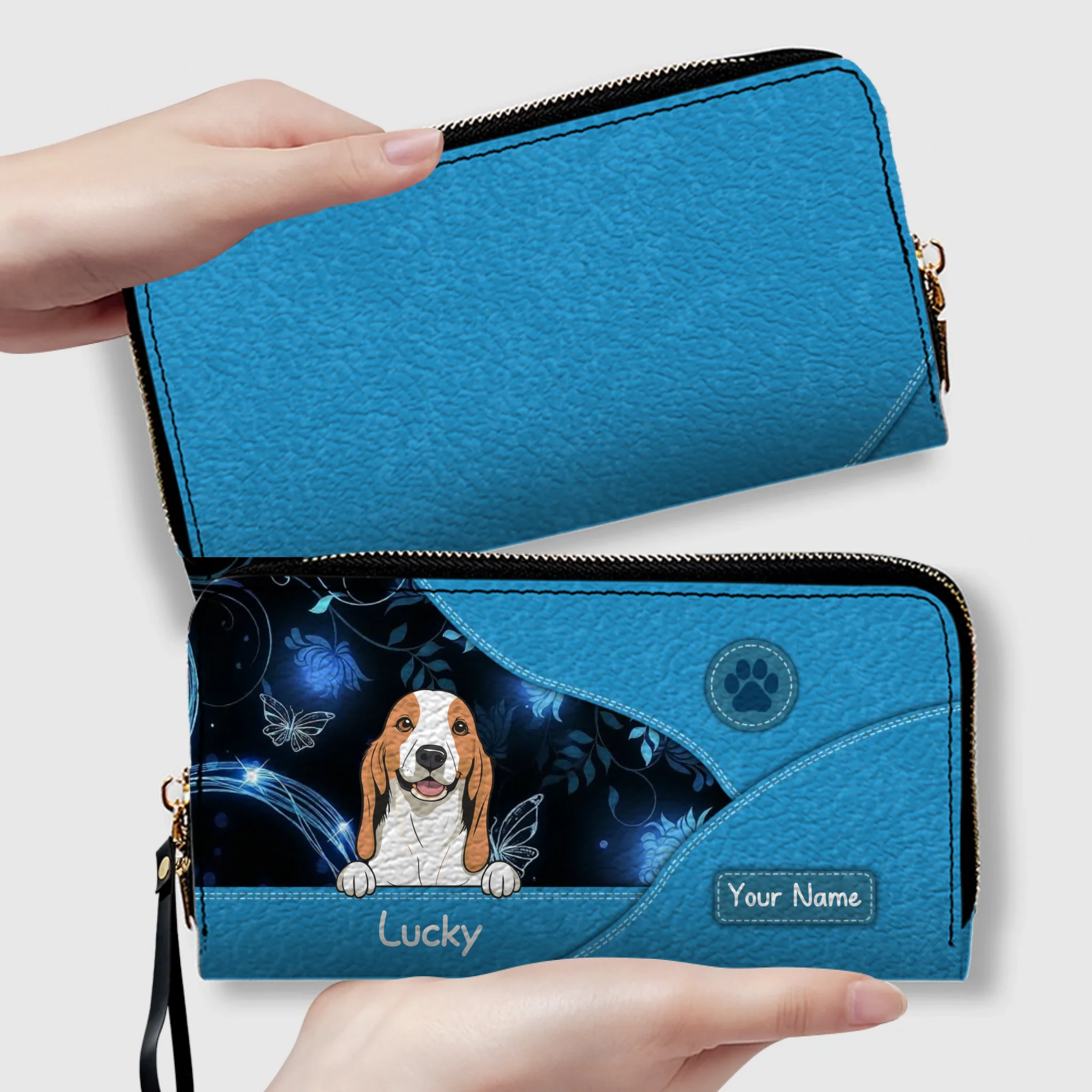 Customized Pet Wallet – Select Text, Color & Pet Count | 89Prints