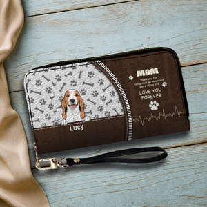 Custom Dog Leather Long Wallet – Add Your Cute Pup & Personalized Name, Perfect Gift for Pet Lovers - 89Prints