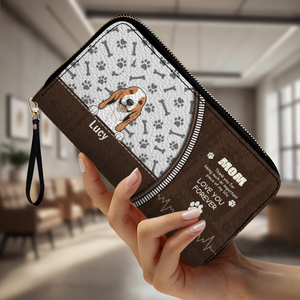 Custom Dog Leather Long Wallet – Add Your Cute Pup & Personalized Name, Perfect Gift for Pet Lovers - 89Prints