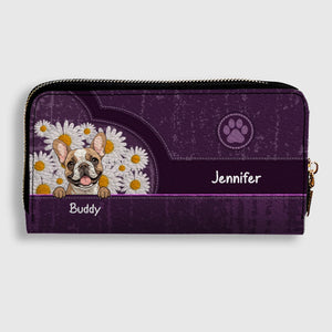 Custom Pet Long Wallet – Dog Lover Gift with Dog Breed & Personalized Names - 89Prints