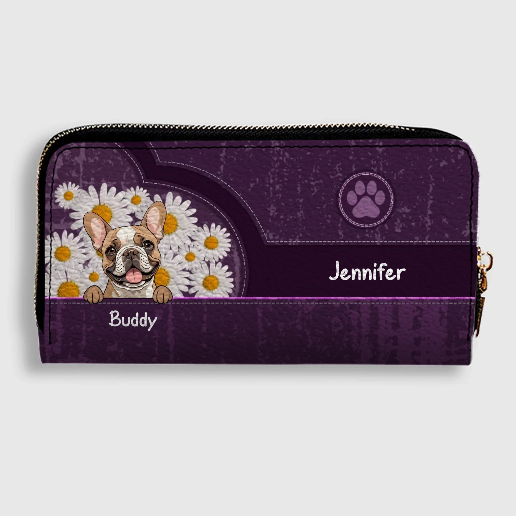Custom Pet Long Wallet – Dog Lover Gift with Dog Breed & Personalized Names - 89Prints