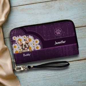 Custom Pet Long Wallet – Dog Lover Gift with Dog Breed & Personalized Names - 89Prints