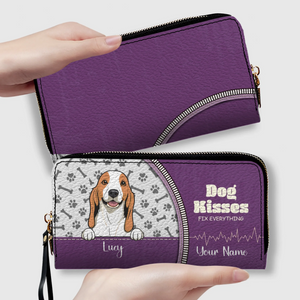 Custom Pet Portrait Wallet – Personalized Dogs, Multiple Colors | 89Prints