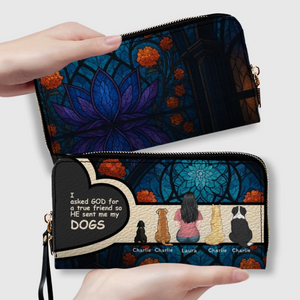 “God Sent Me My Dogs” - Personalized Dog Wallet For Dog Lovers - 89Prints