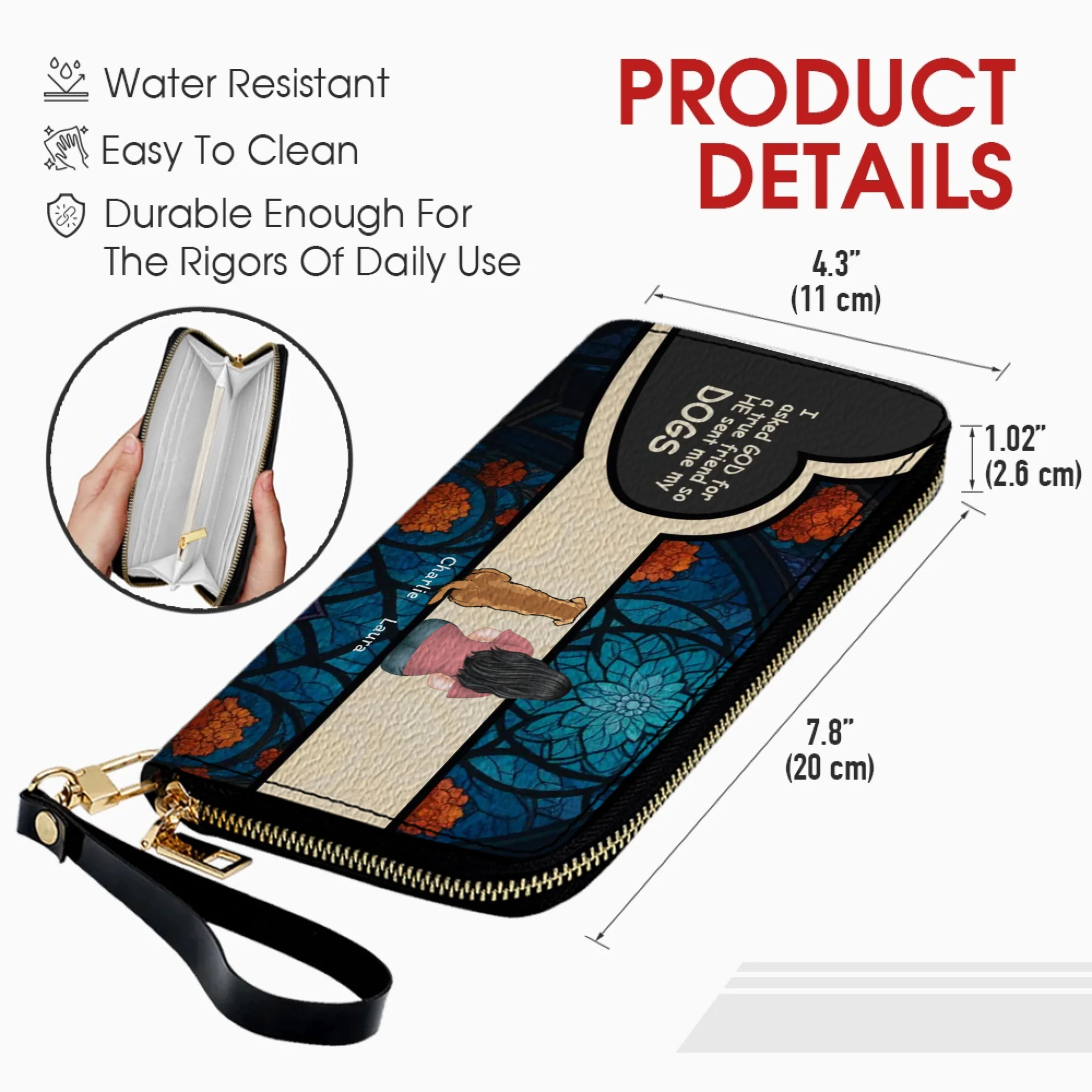 “God Sent Me My Dogs” - Personalized Dog Wallet For Dog Lovers - 89Prints