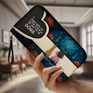 “God Sent Me My Dogs” - Personalized Dog Wallet For Dog Lovers - 89Prints
