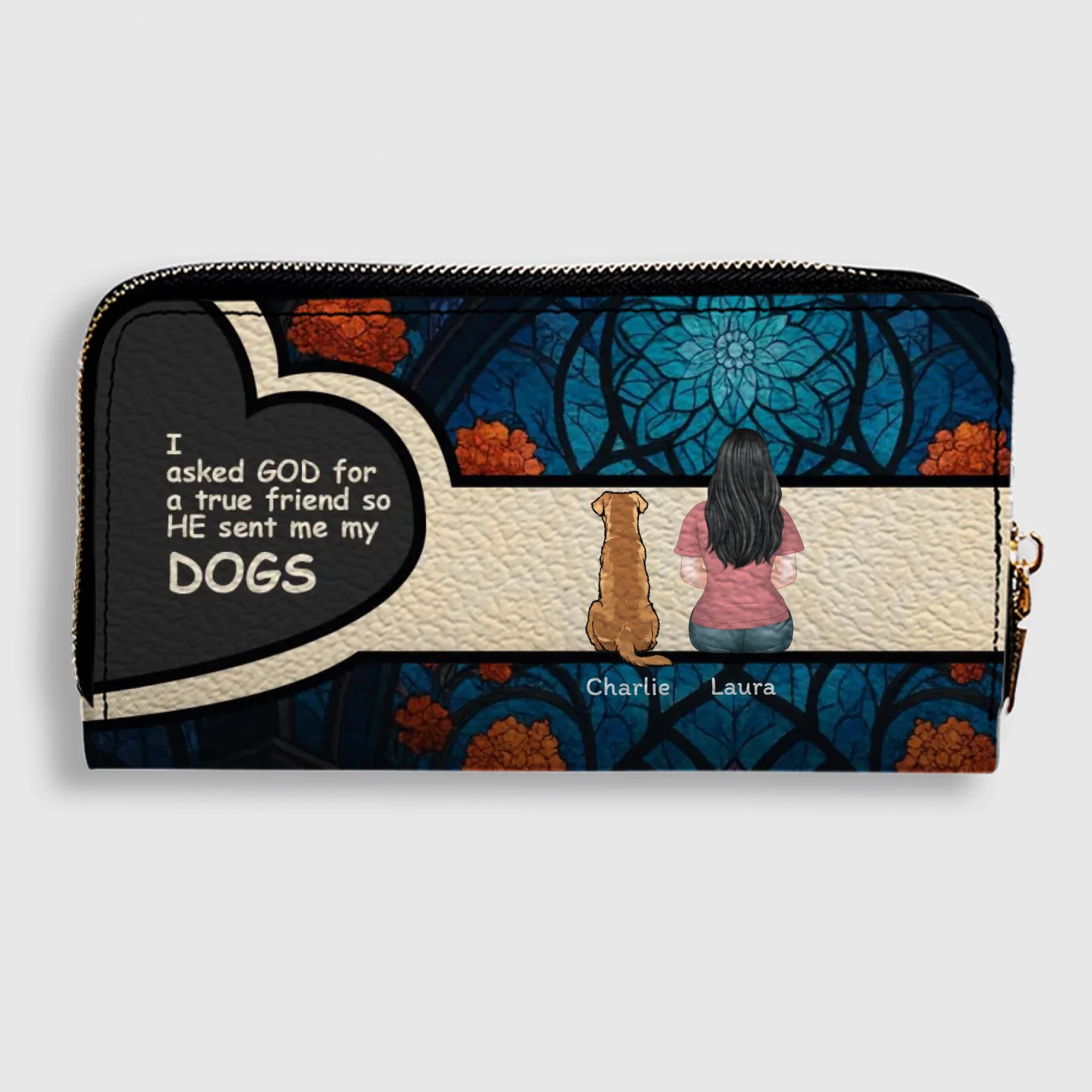 “God Sent Me My Dogs” - Personalized Dog Wallet For Dog Lovers - 89Prints