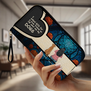 “God Sent Me My Dogs” - Personalized Dog Wallet For Dog Lovers - 89Prints
