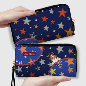 Personalized Gift For Pet Lovers – Star Pattern Dog & Cat Wallet | 89Prints