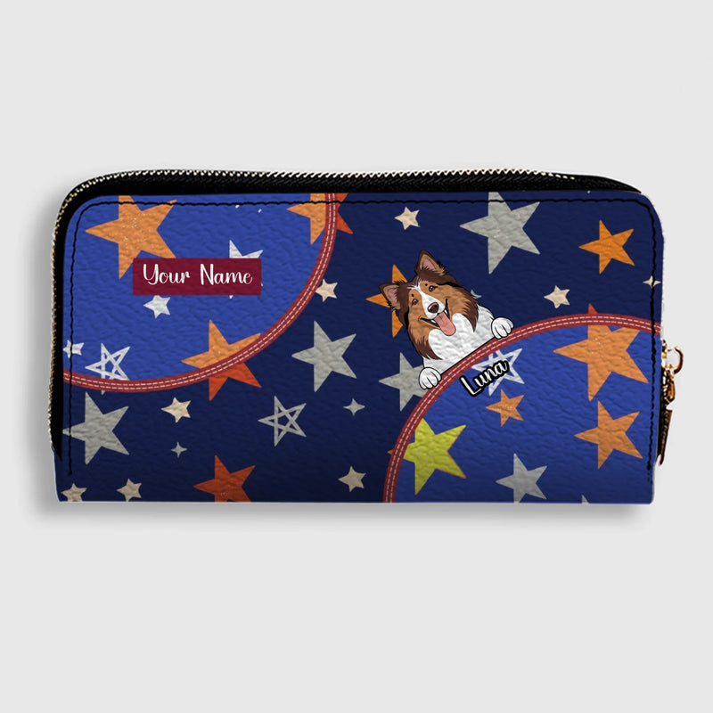 Personalized Gift For Pet Lovers – Star Pattern Dog & Cat Wallet | 89Prints