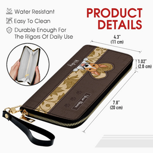 Vintage Pet Leather Wallet – Personalized Dogs & Cats | Custom Name | 89Prints