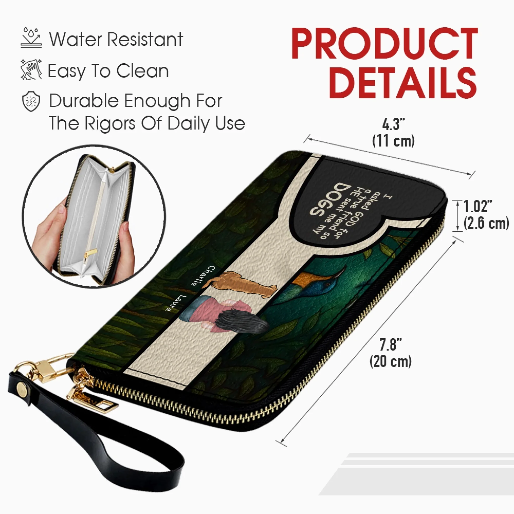 Personalized Dog Wallet – “God Sent Me My Dogs” Custom Pet Lover Gift | 89Prints