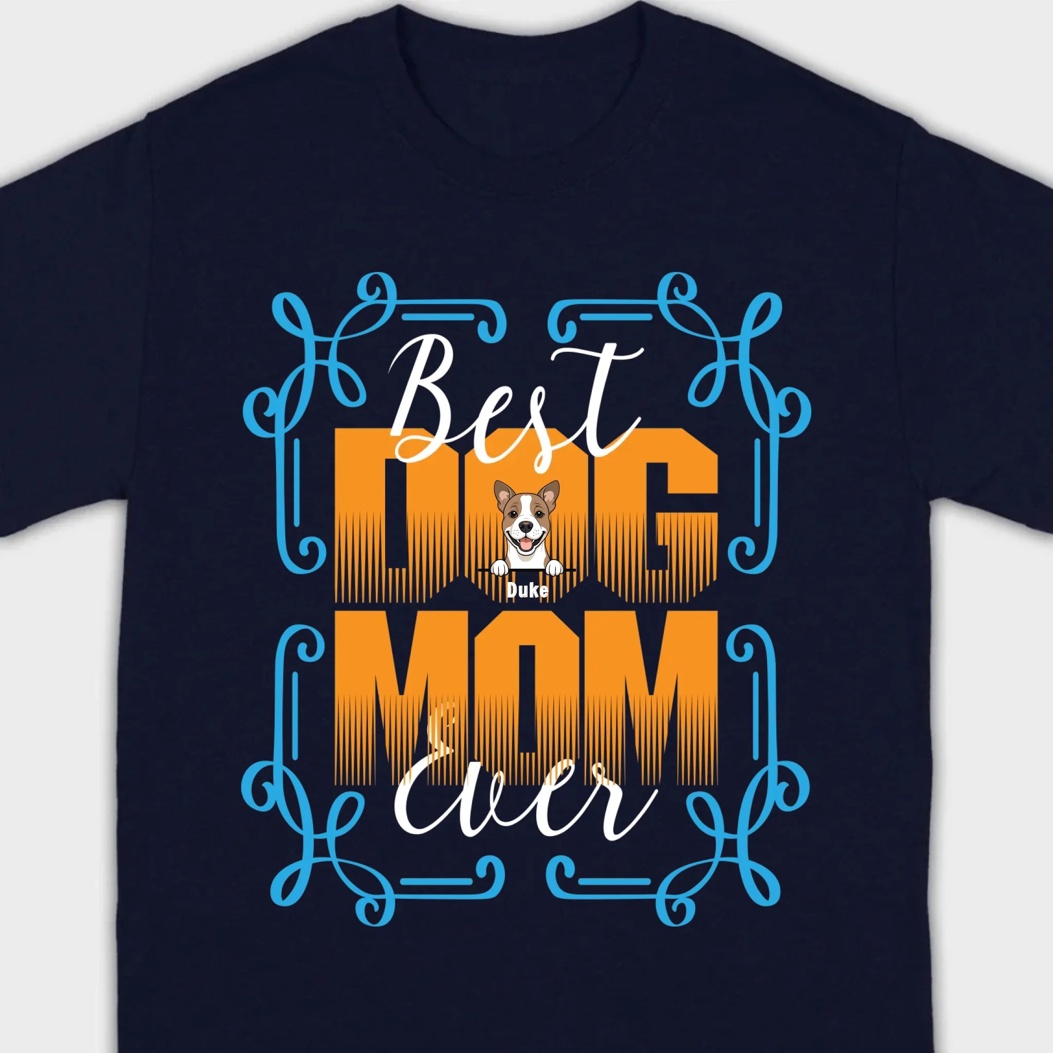 Custom Dog T-Shirt - Personalized 'Best Ever Dog Mom' With Dog Clipart – 89Prints
