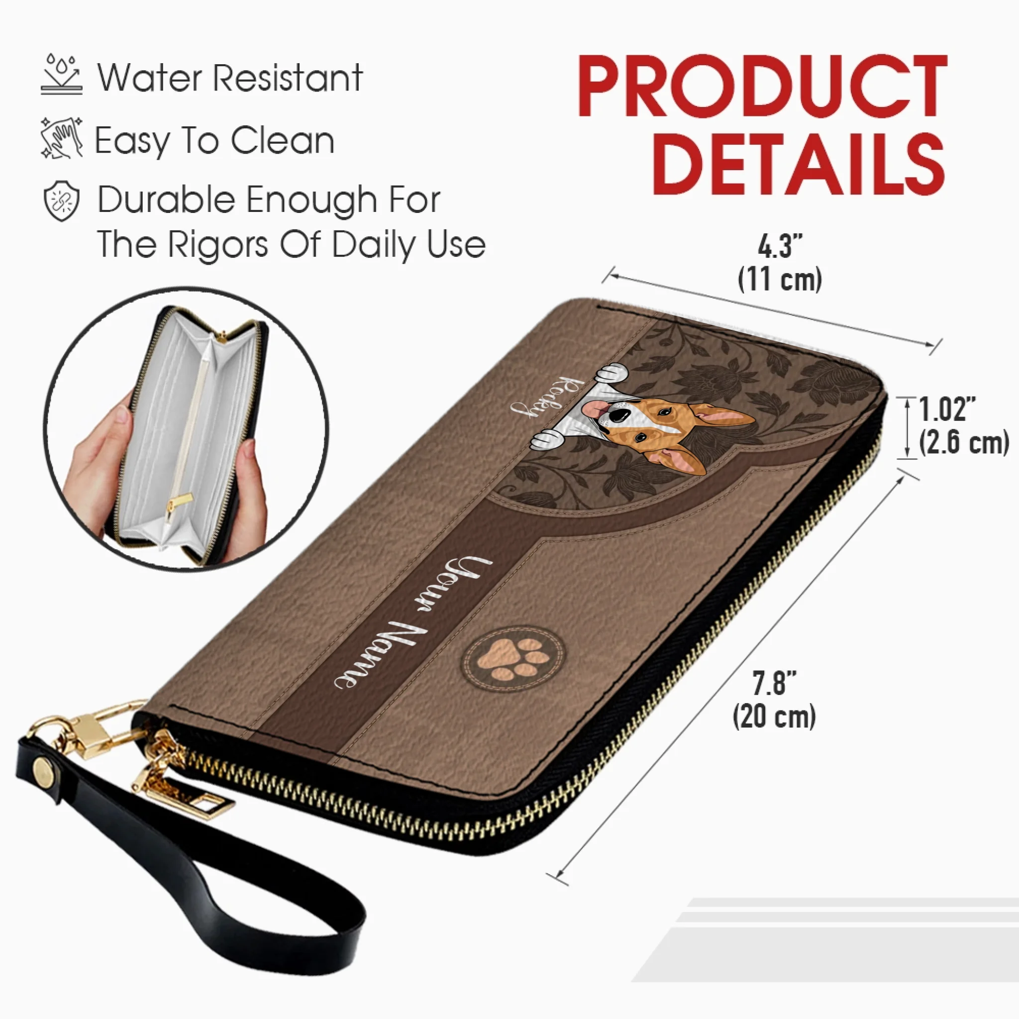 Customized Pet Wallet – Custom Name, Color Palette & Pet Count | 89Prints