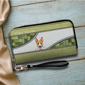 Custom Leather Long Wallet – Personalize 1–5 Dogs, Choose Your Favorite Breeds, Perfect Gift for Dog Lovers - 89Prints