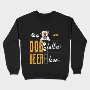 Personalized Funny American Bulldog “Dog Father, Beer Lover” T-Shirt - 89Prints