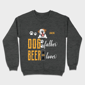 Personalized Funny American Bulldog “Dog Father, Beer Lover” T-Shirt - 89Prints