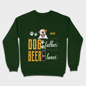 Personalized Funny American Bulldog “Dog Father, Beer Lover” T-Shirt - 89Prints
