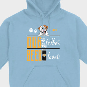 Personalized Funny American Bulldog “Dog Father, Beer Lover” T-Shirt - 89Prints