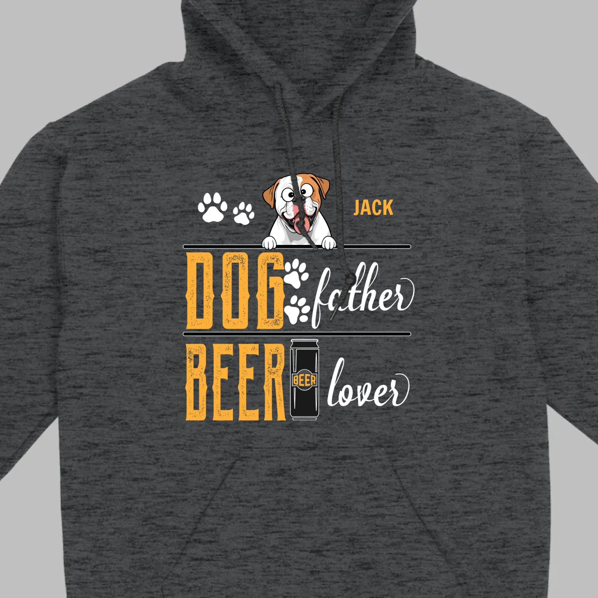 Personalized Funny American Bulldog “Dog Father, Beer Lover” T-Shirt - 89Prints