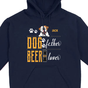 Personalized Funny American Bulldog “Dog Father, Beer Lover” T-Shirt - 89Prints