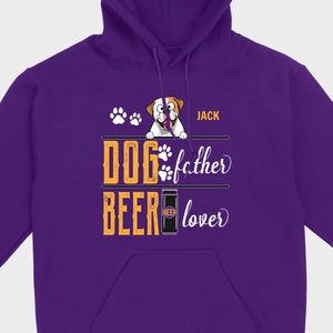 Personalized Funny American Bulldog “Dog Father, Beer Lover” T-Shirt - 89Prints