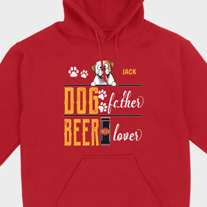 Personalized Funny American Bulldog “Dog Father, Beer Lover” T-Shirt - 89Prints
