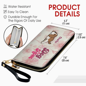 Custom American Cocker Spaniel Dog Wallet - Personalized Lying Dog And Name Gift - 89Prints