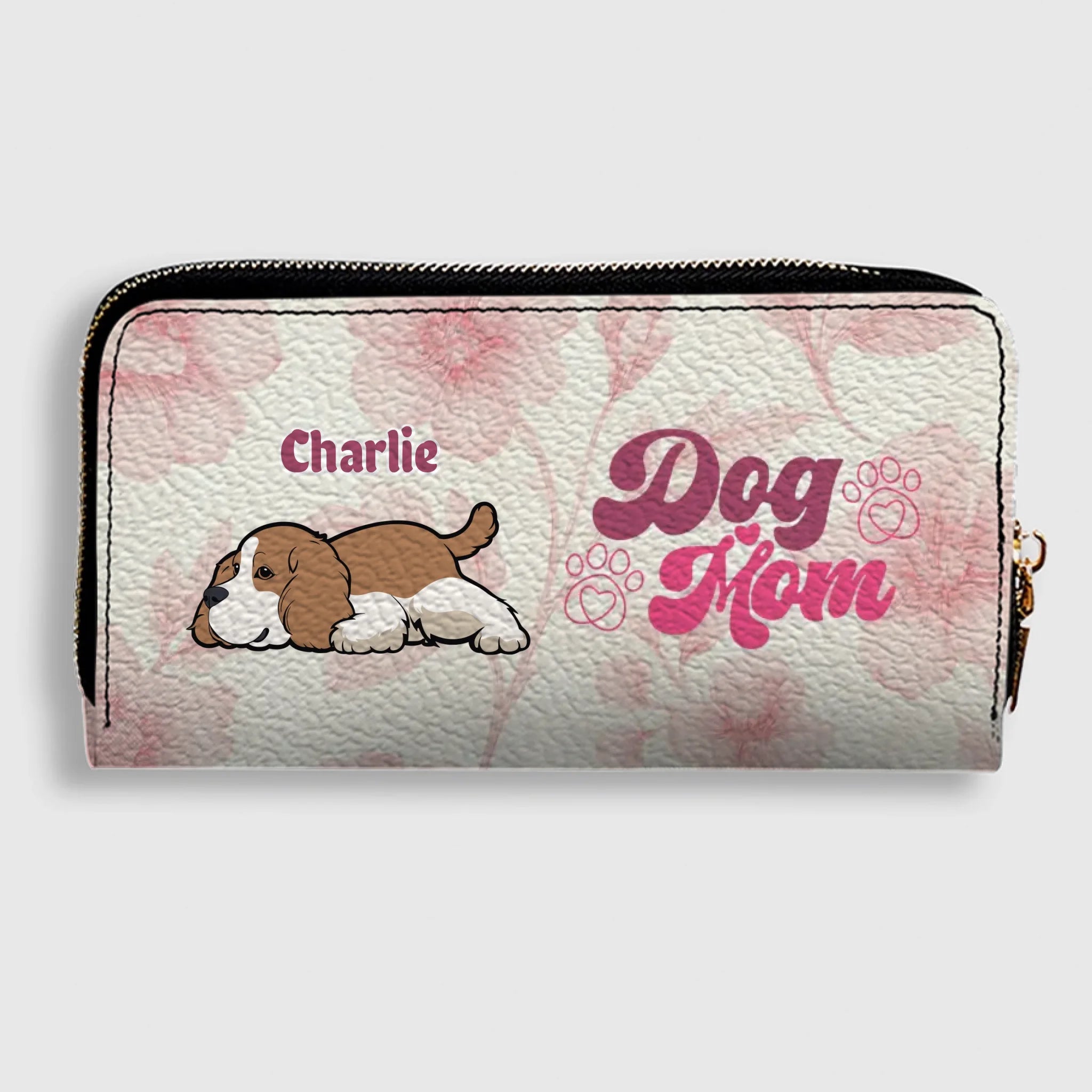 Custom American Cocker Spaniel Dog Wallet - Personalized Lying Dog And Name Gift - 89Prints
