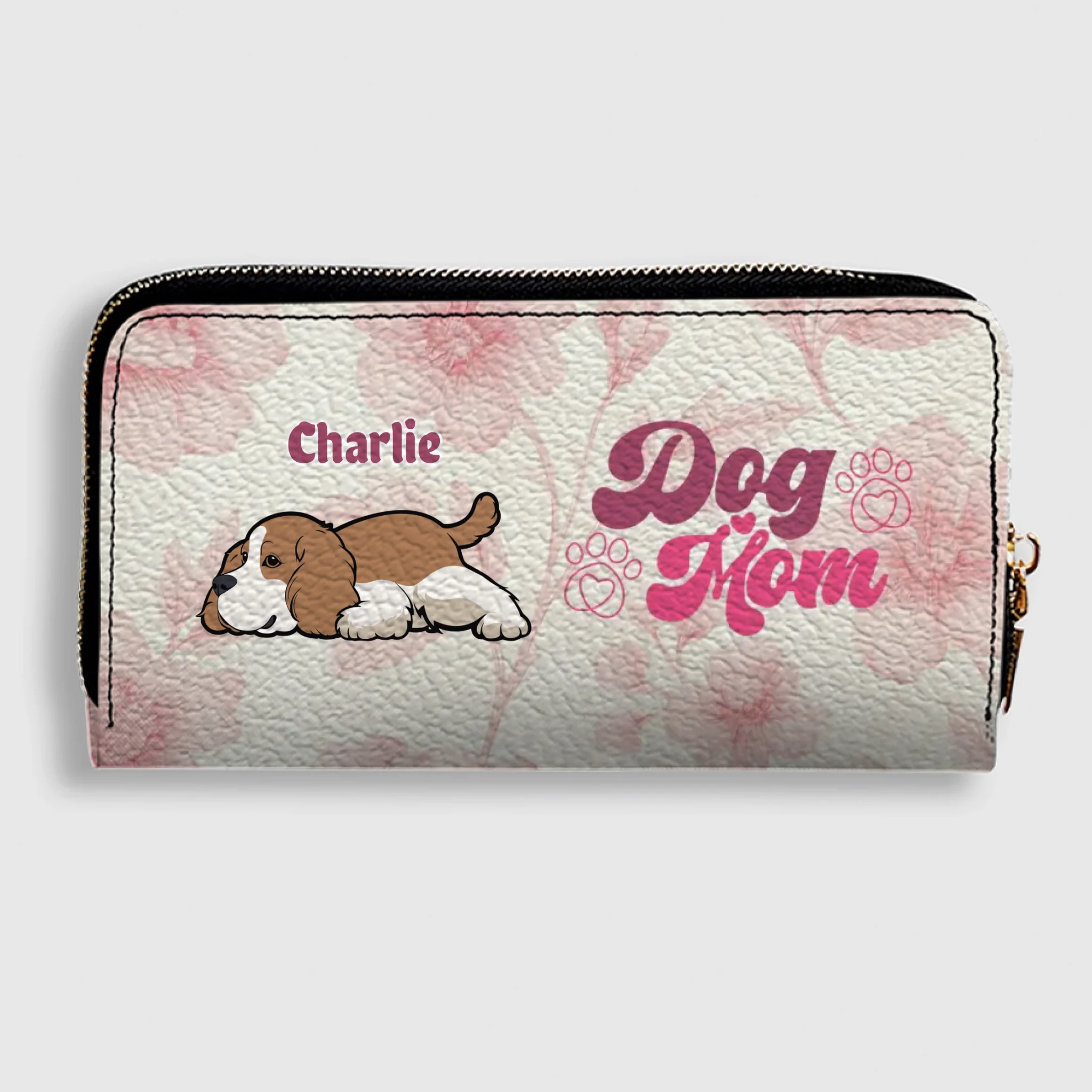 Custom American Cocker Spaniel Dog Wallet - Personalized Lying Dog And Name Gift - 89Prints