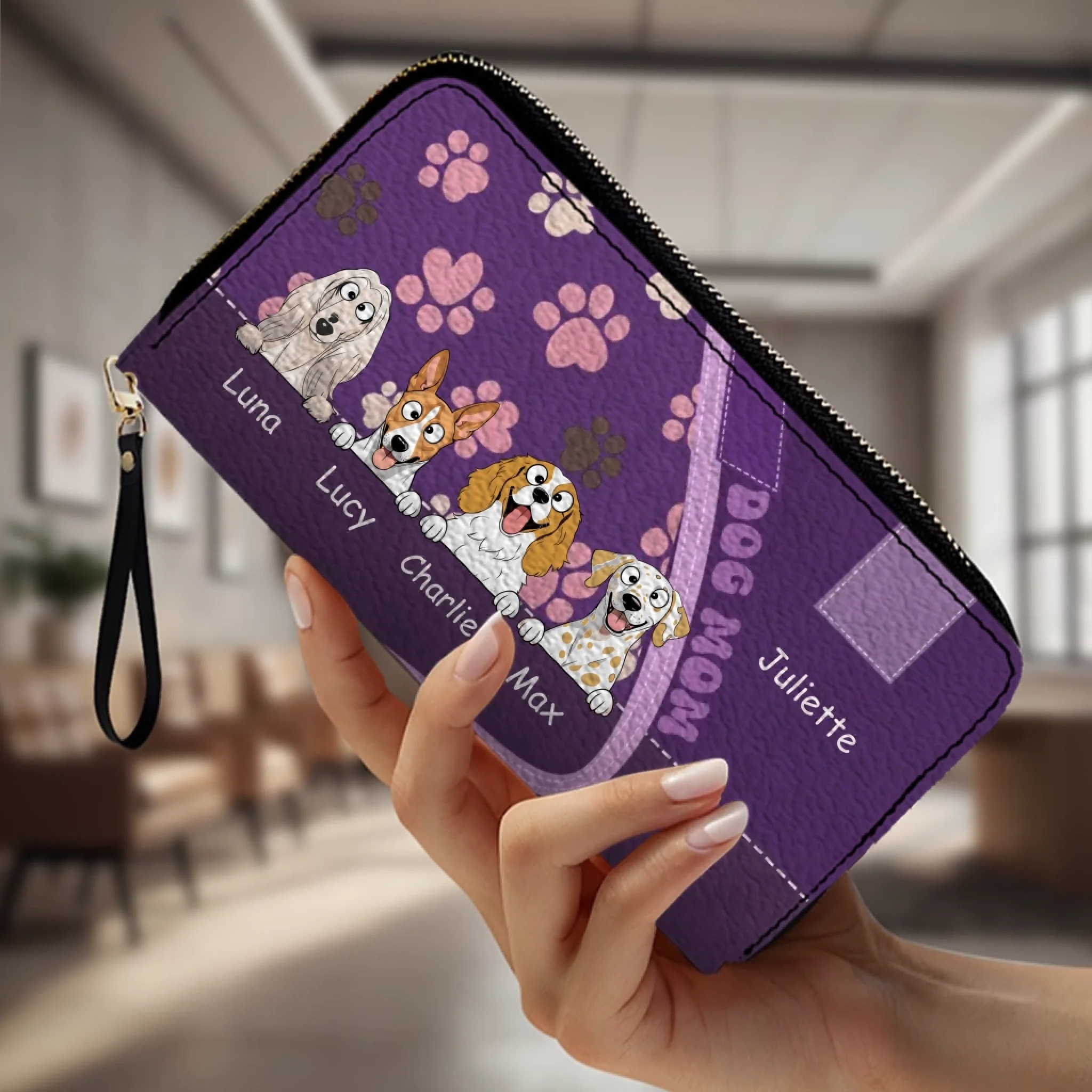 Personalized Pet & Owner Name Wallet - Custom Dog Mom Gift - 89Prints