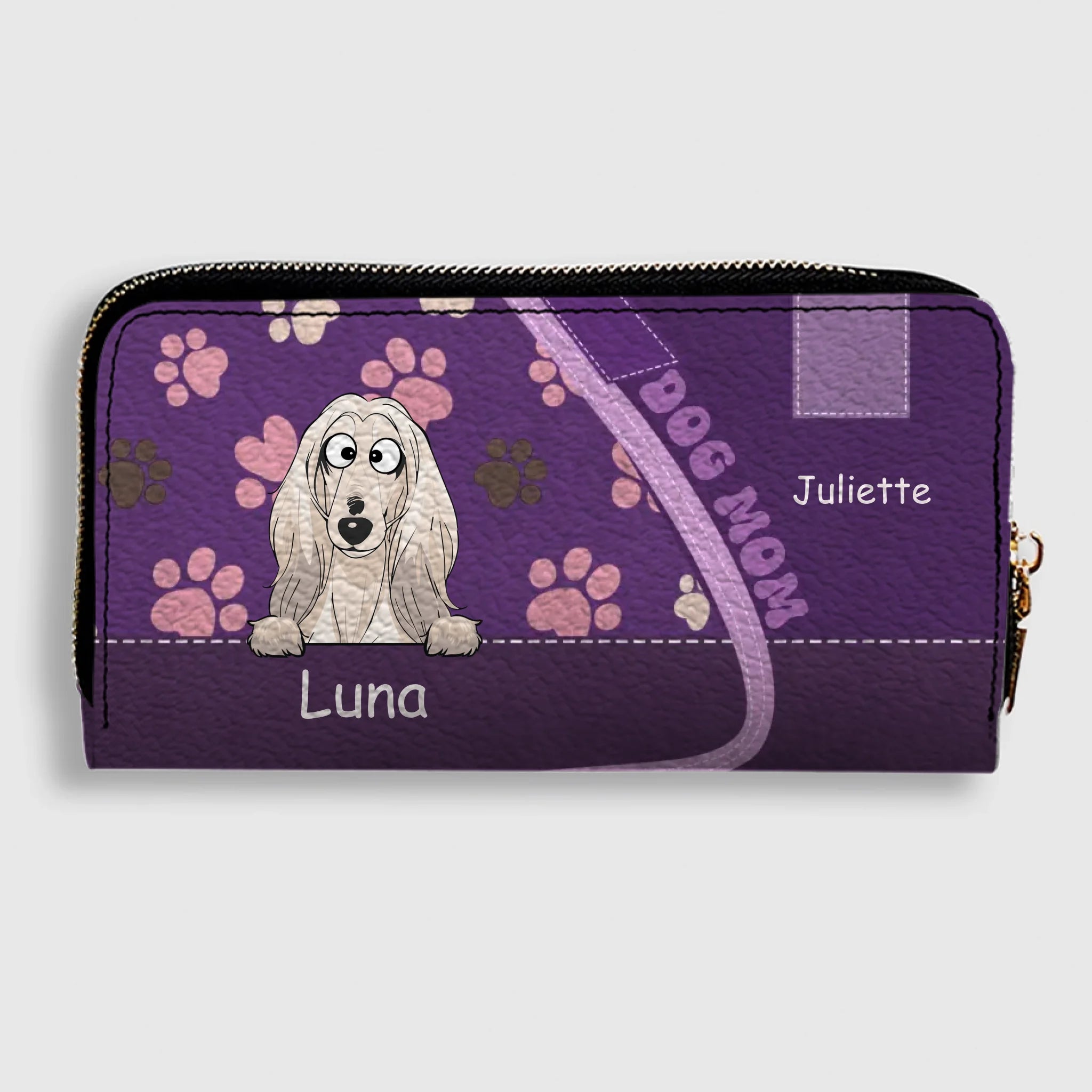 Personalized Pet & Owner Name Wallet - Custom Dog Mom Gift - 89Prints
