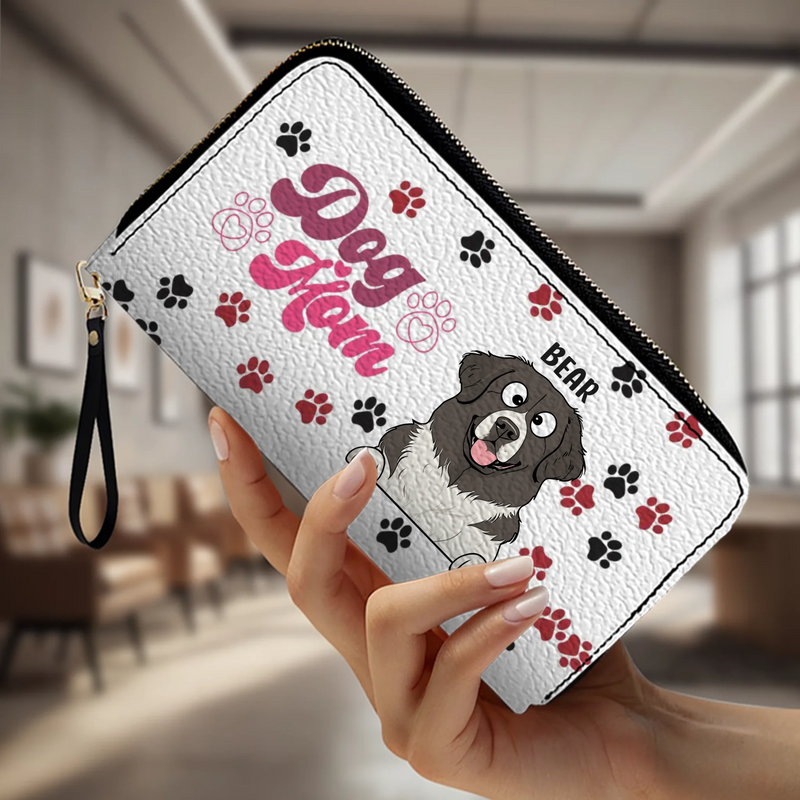 Personalized Dog Mom Wallet - Custom Name & Dog Clipart - 89Prints