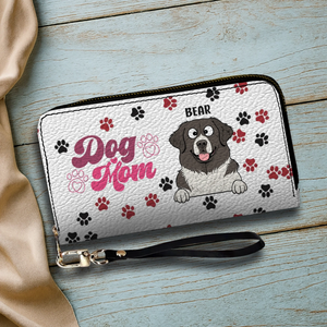Personalized Dog Mom Wallet - Custom Name & Dog Clipart - 89Prints