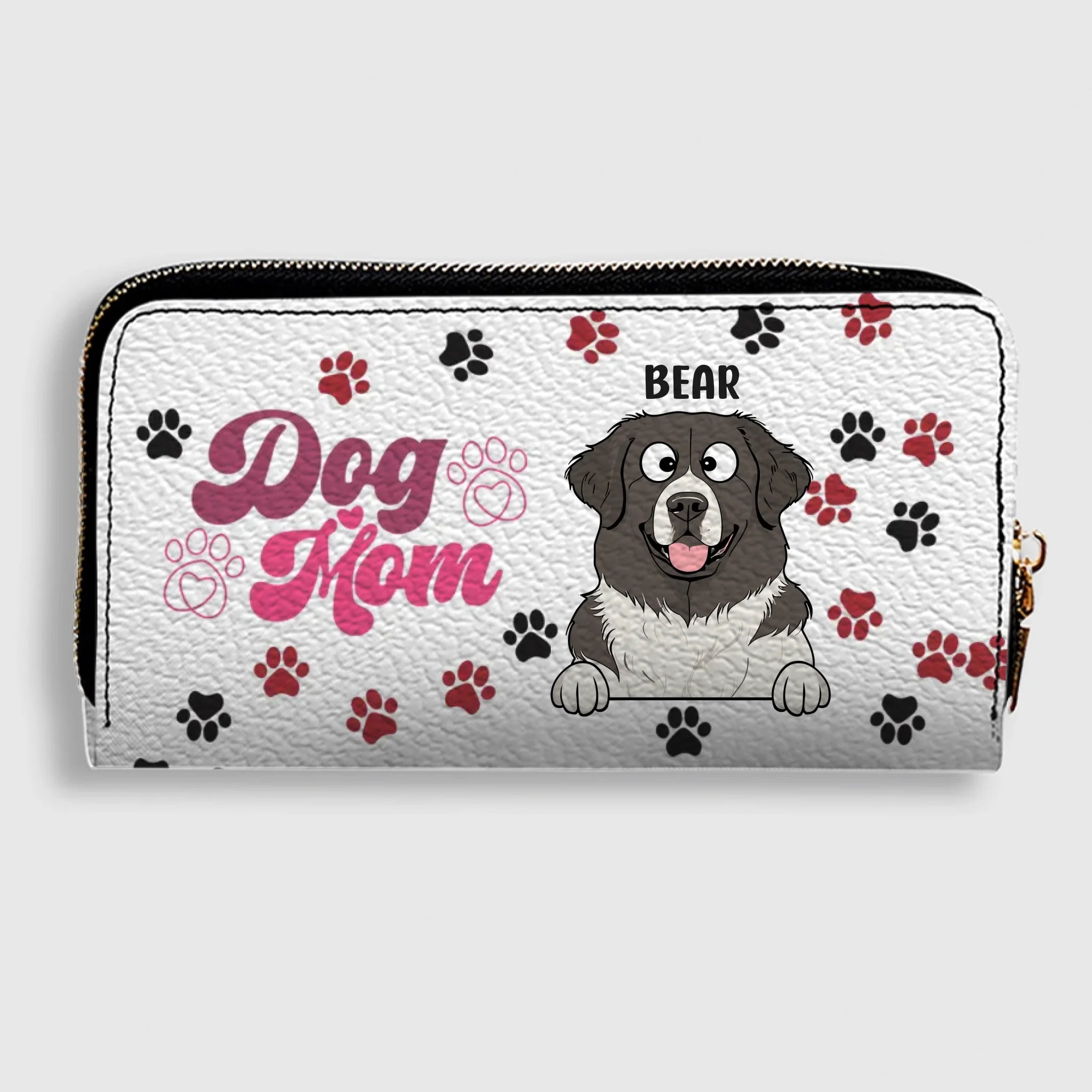 Personalized Dog Mom Wallet - Custom Name & Dog Clipart - 89Prints