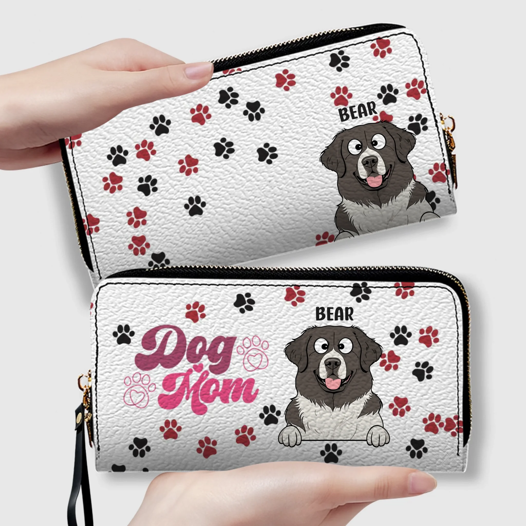 Personalized Dog Mom Wallet - Custom Name & Dog Clipart - 89Prints