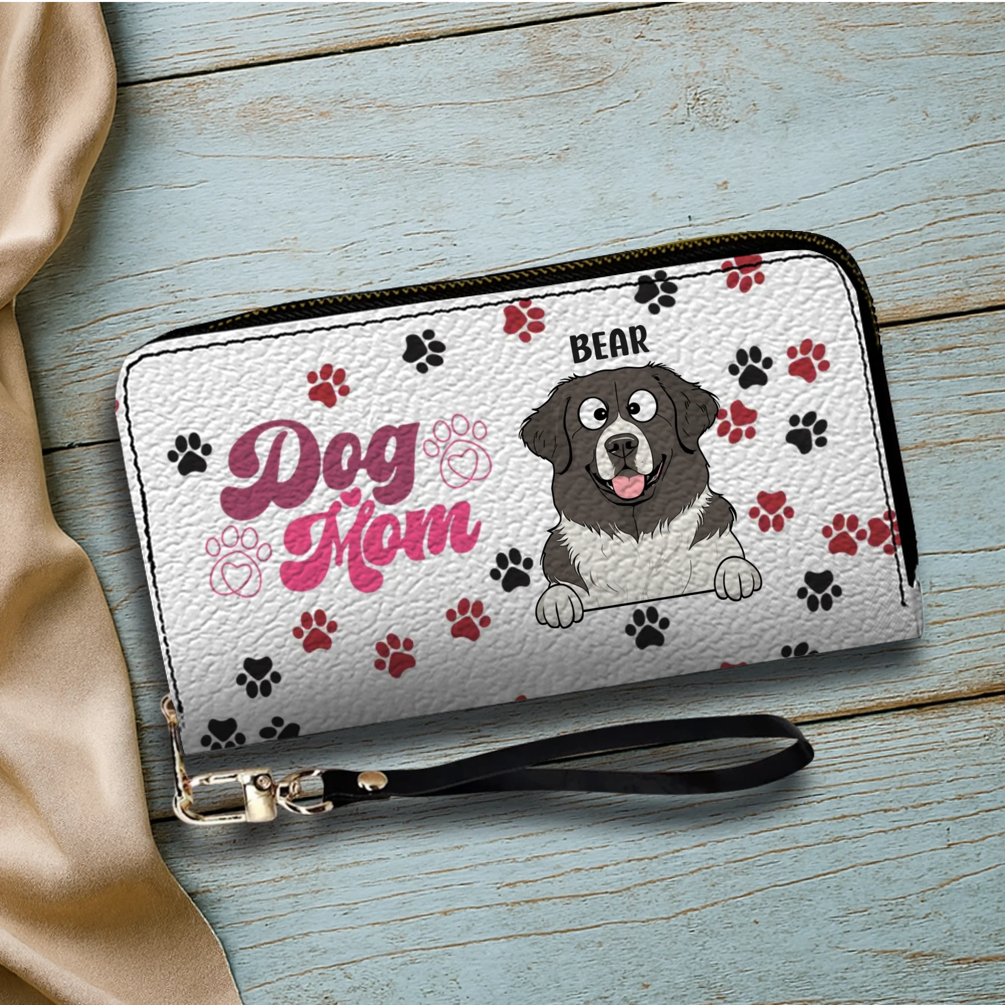 Personalized Dog Mom Wallet - Custom Name & Dog Clipart - 89Prints