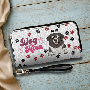 Personalized Dog Mom Wallet - Custom Name & Dog Clipart - 89Prints